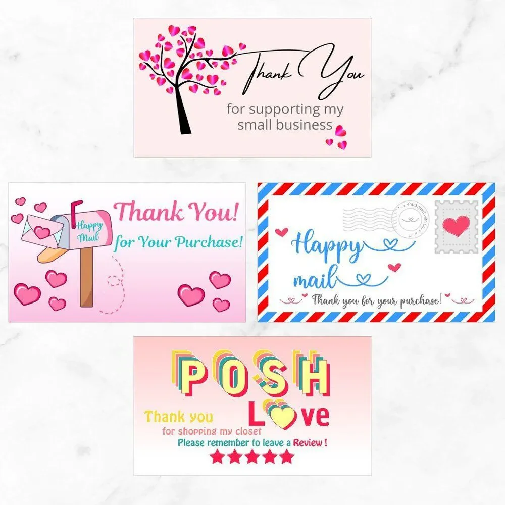 200 Assorted Thank You Cards – 3.5